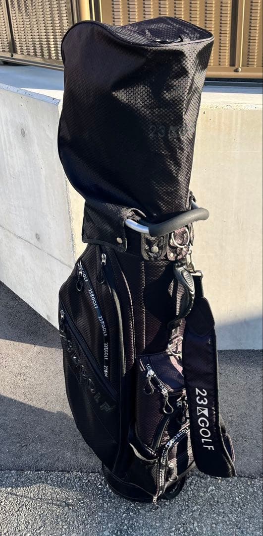 23区GOLF ブラック ゴルフキャディバッグ　ハニカム