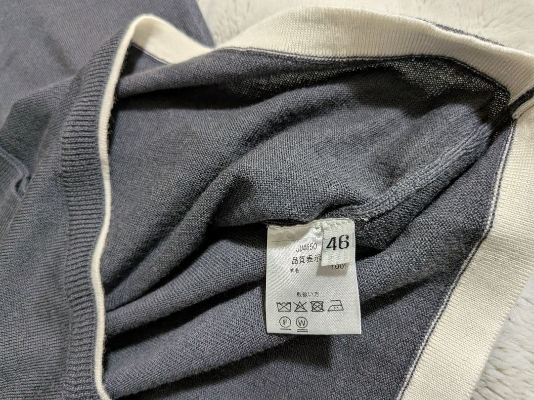 【新品約9万円】Cruciani クルチアーニ★グレー★クルーネックニット 46