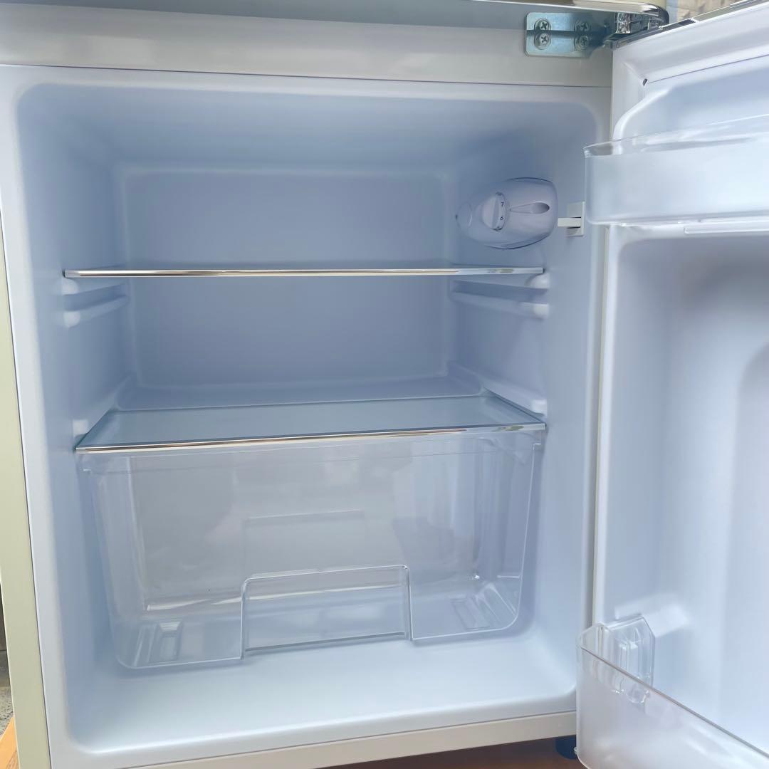 ◯オーヤマ 冷蔵庫 PRR-082D-W 81L 2023年製 ホワイト レトロ