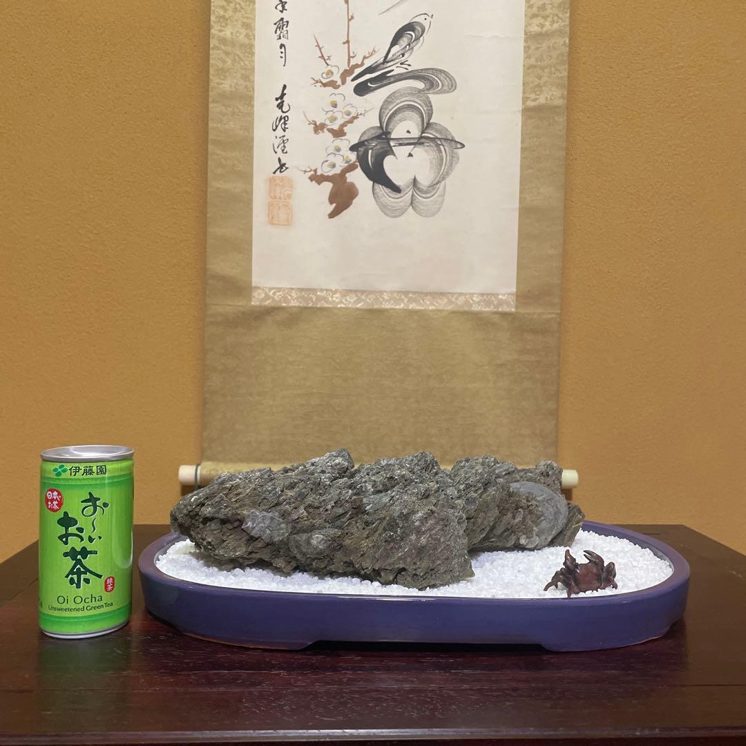 水石 鑑賞石 八溝石 和風インテリア オブジェ アクアリウム 水槽石 置物