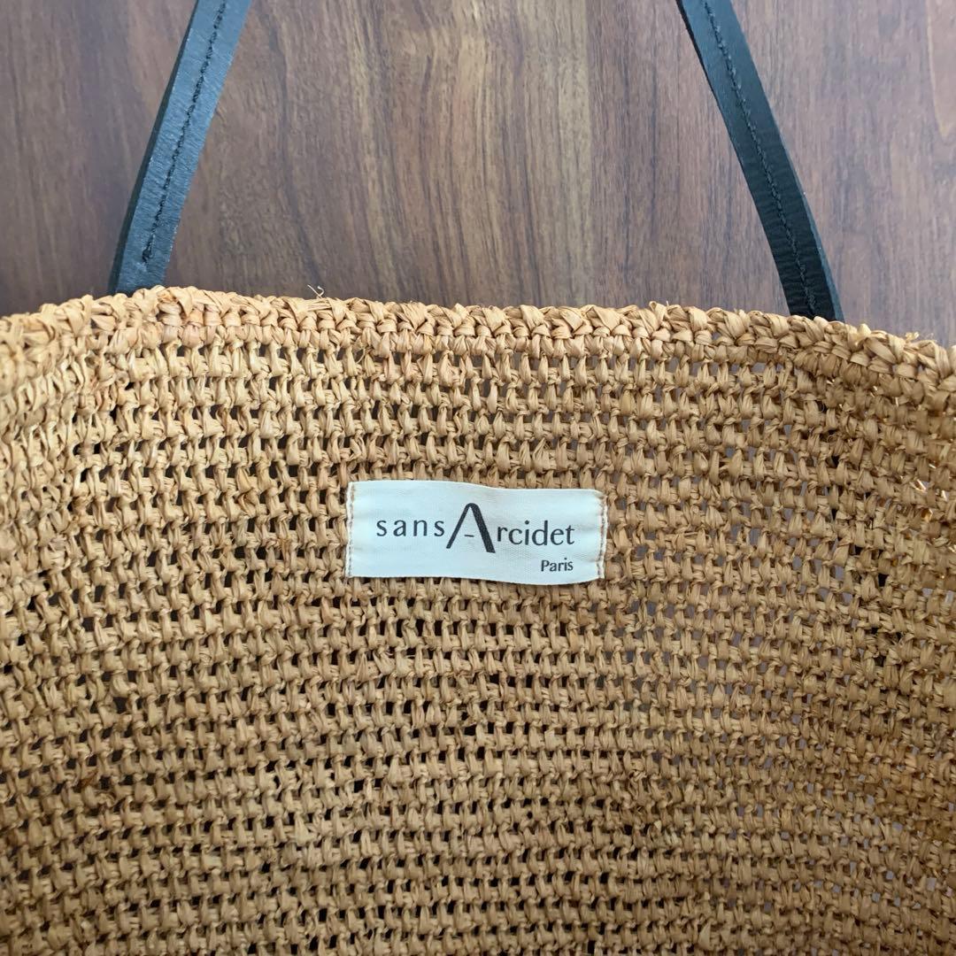サンアルシデ　ラフィア　トートバッグ