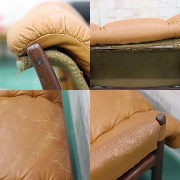 GMFT19B○北欧ヴィンテージ ラウンジチェア 1人掛けソファ シングルソフ