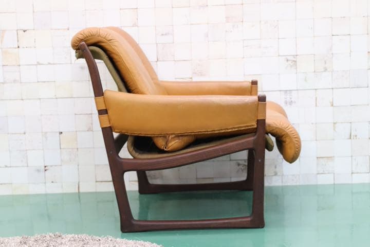 GMFT19B○北欧ヴィンテージ ラウンジチェア 1人掛けソファ シングルソフ