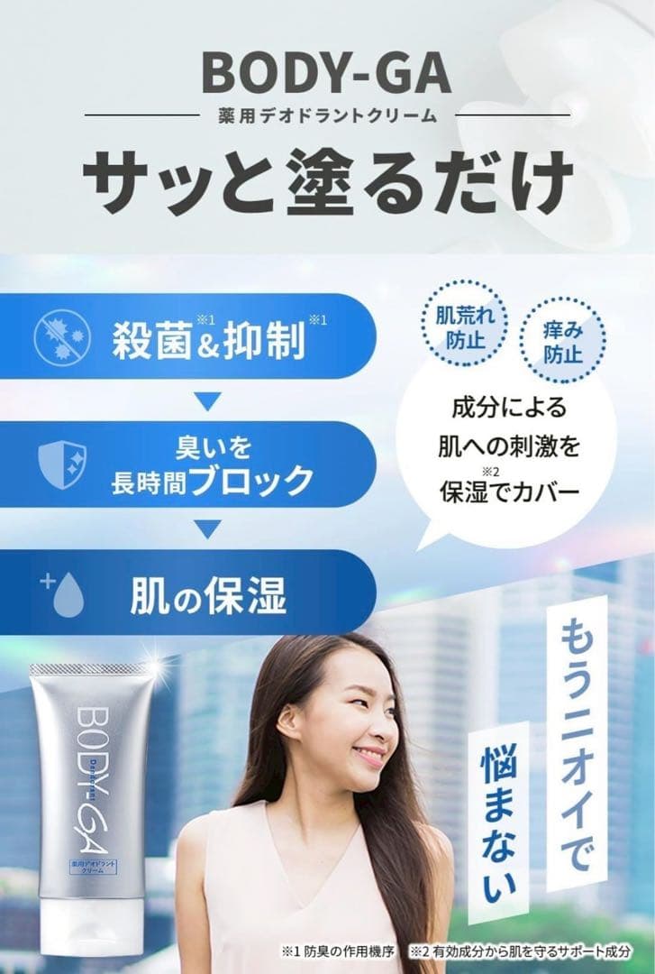 サムシング出品 BODY‑GA 薬用デオドラントクリーム 4個セット