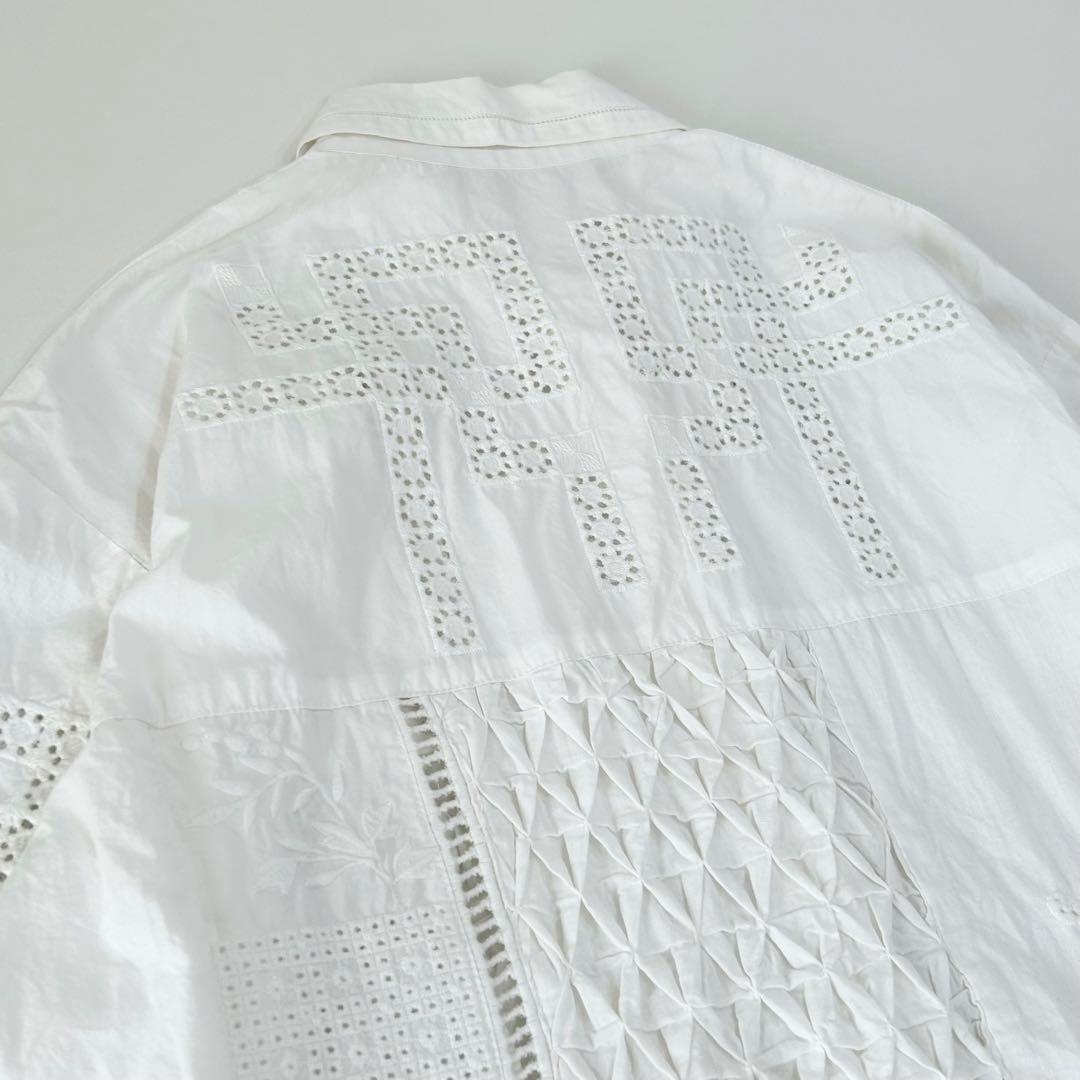 nude vintage JOURNALSTANDARDレースパッチワークシャツ