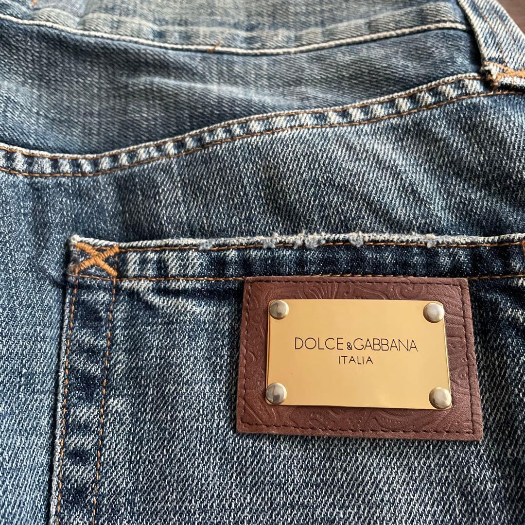 DOLCE＆GABBANA デニムパンツ　ダメージ加工ジーンズ　46