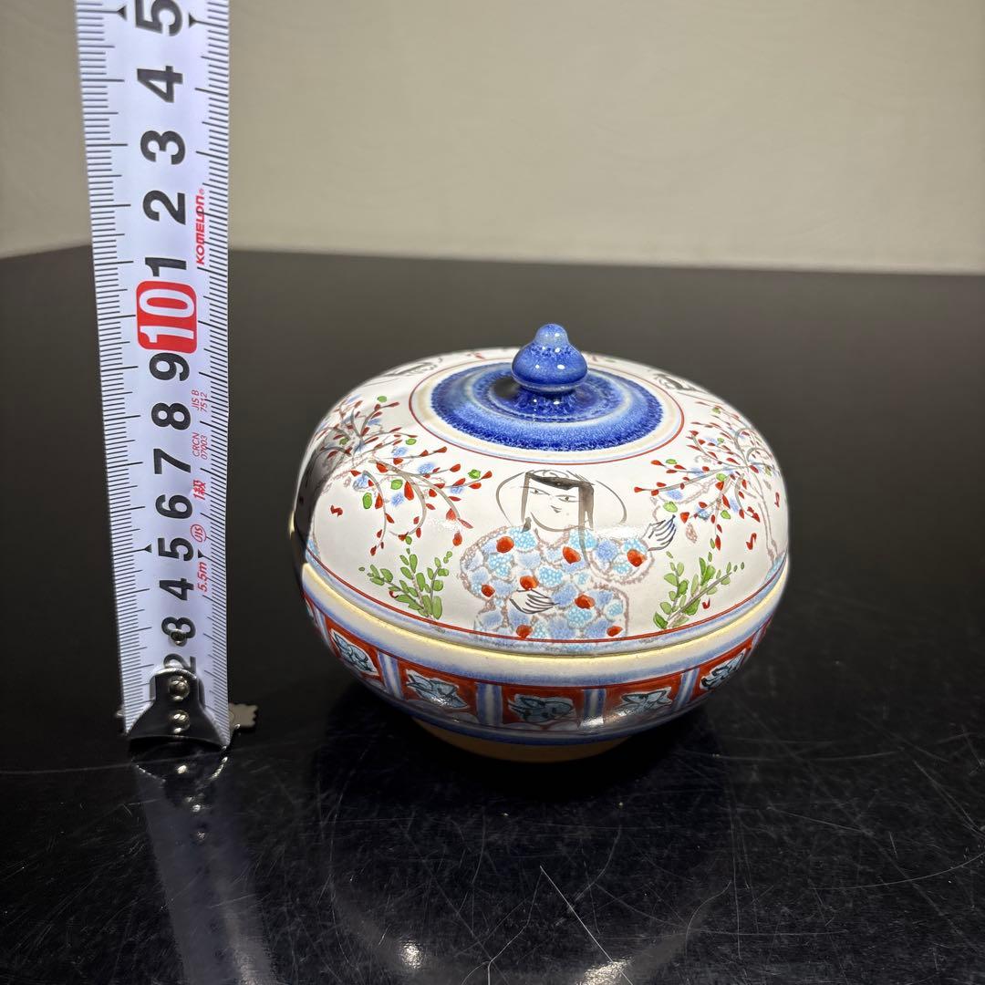 真作　人間国宝　加藤卓男　ペルシア色絵人物ノ陶器