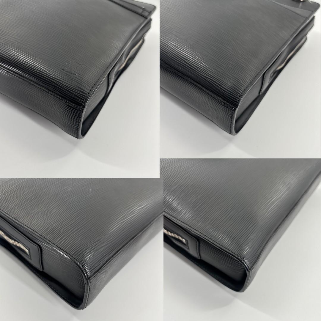 新品同様 ルイヴィトン エピ バサーノMM ブラック ビジネスバッグ メンズ