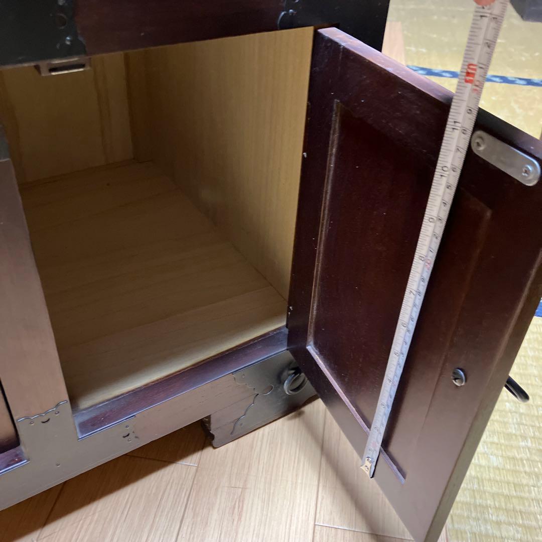 車ダンス　収納家具　龍　からくり箪笥　引出し