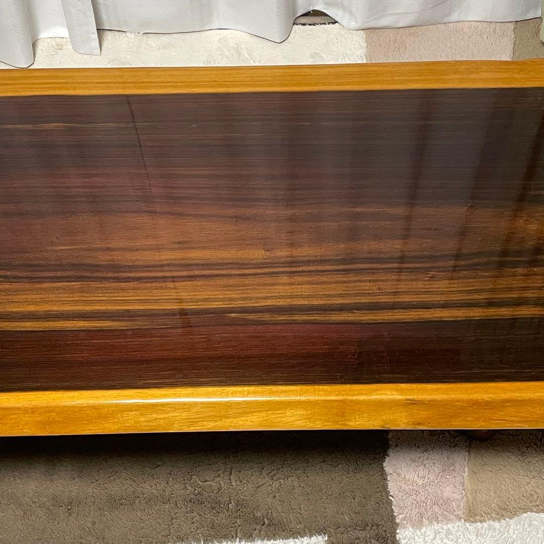 送料込 高級 紅紫檀 一枚板 センターテーブル 鏡面仕上 無垢材 シタン