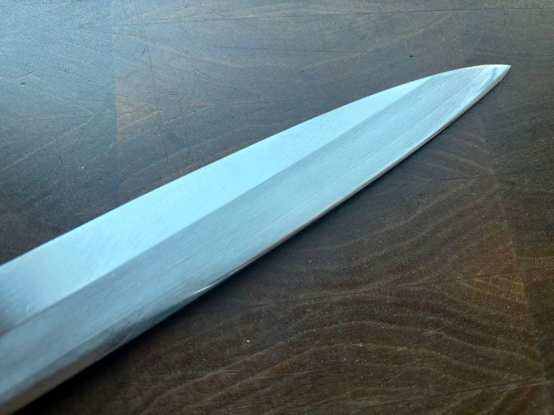 合羽橋　かまた刃研社　銀三　柳刃　240mm 包丁　和包丁　水牛朴　ステンレス