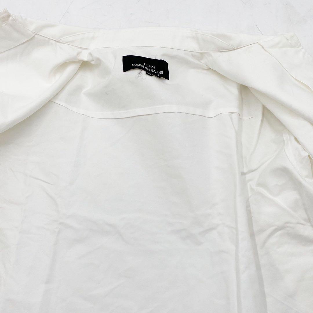 【希少】トリココムデギャルソン 長袖 丸襟シャツ M 白シャツ