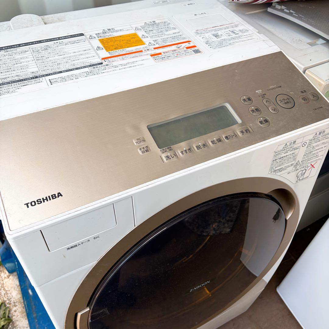 送料無料！※ジャンク品 東芝 ドラム式洗濯機 TW-117A6L