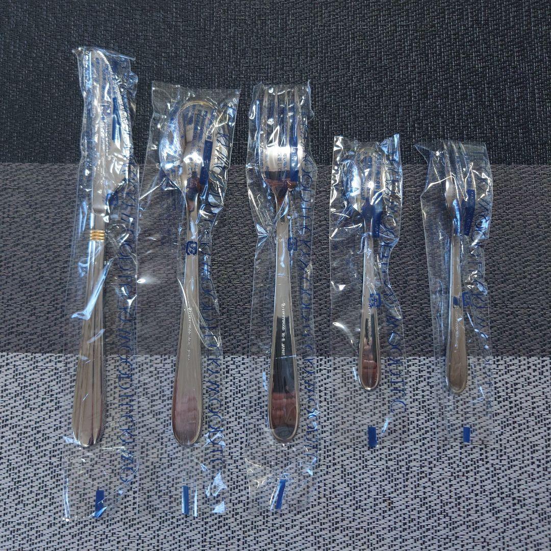 L⑩ラッキーウッド　サントラル金彩　カトラリーセット（25本:5種✕5本）