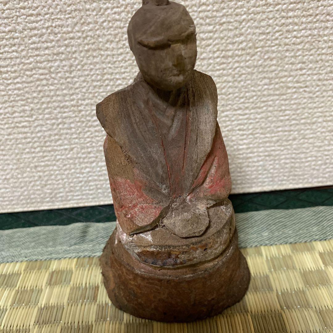 木彫り　彫刻　骨董　年代物　希少　縁起物　(仏像)