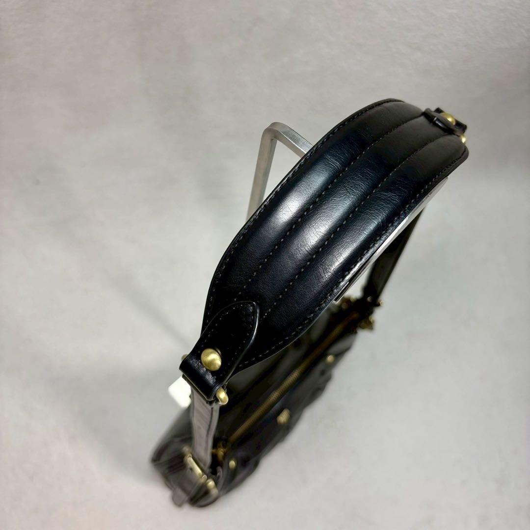 【未使用級✨】アナスイ　ショルダー　ディディオン　金具ロゴ　ハーフムーン　y2k