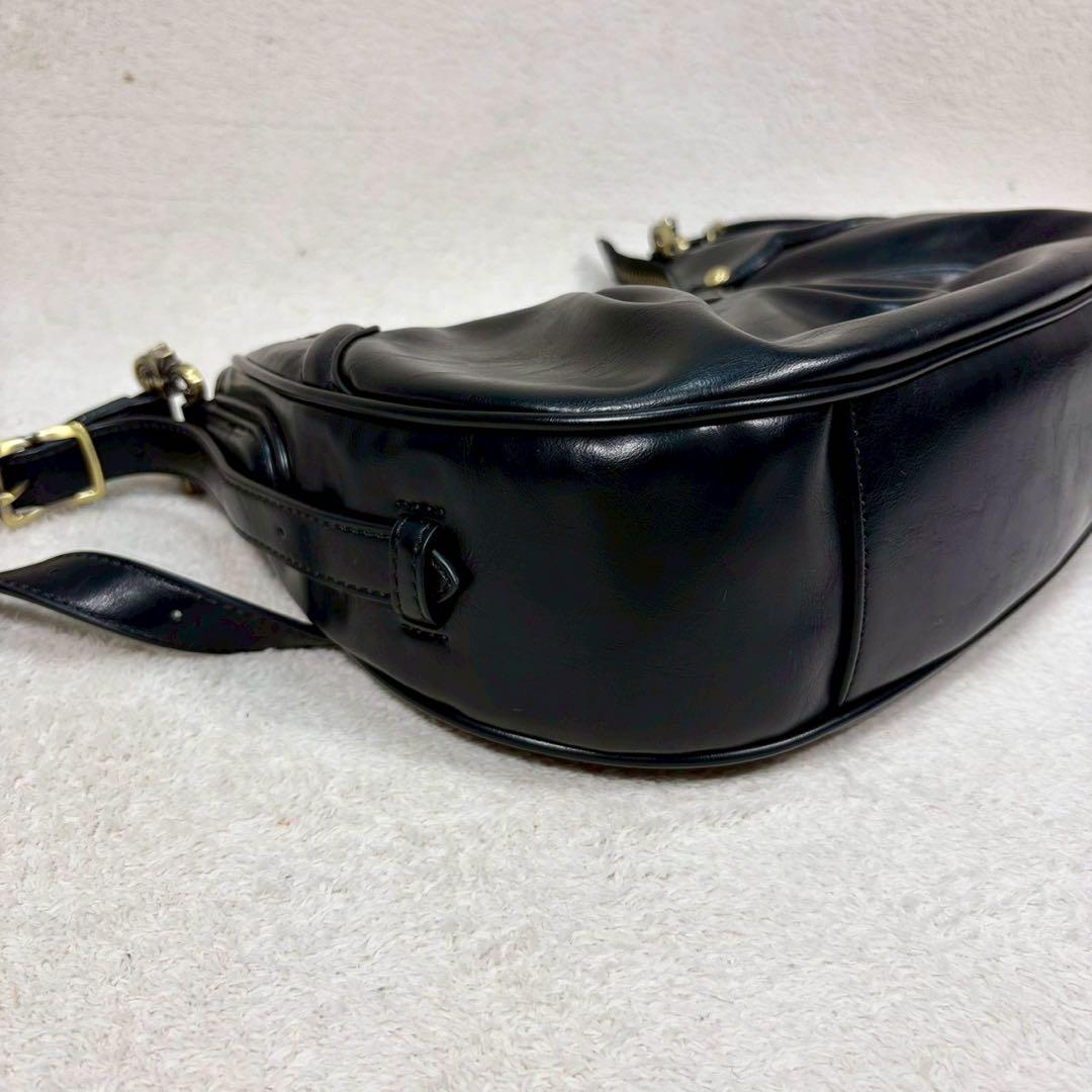 【未使用級✨】アナスイ　ショルダー　ディディオン　金具ロゴ　ハーフムーン　y2k