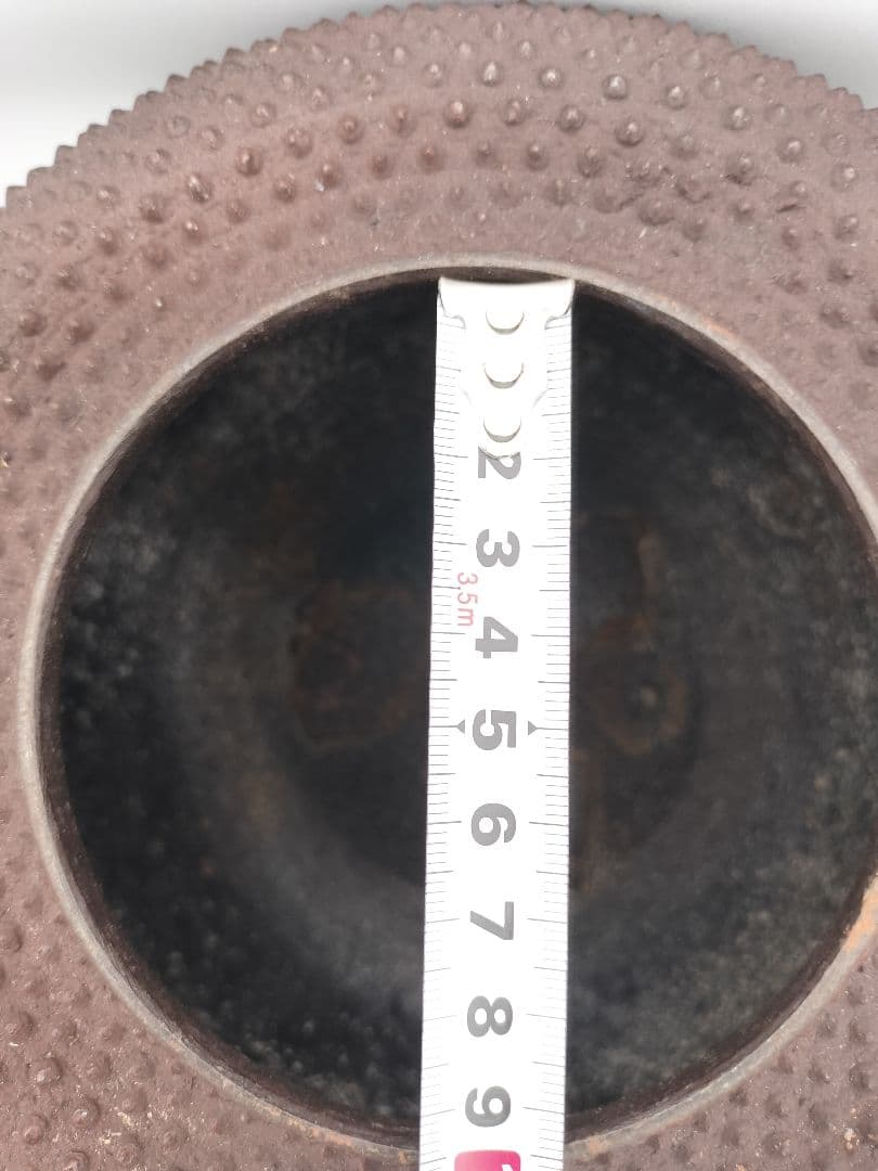 b505 唐銅 琉球風炉 田口霰釜添 釜谷浄越 木箱 茶道具 古物