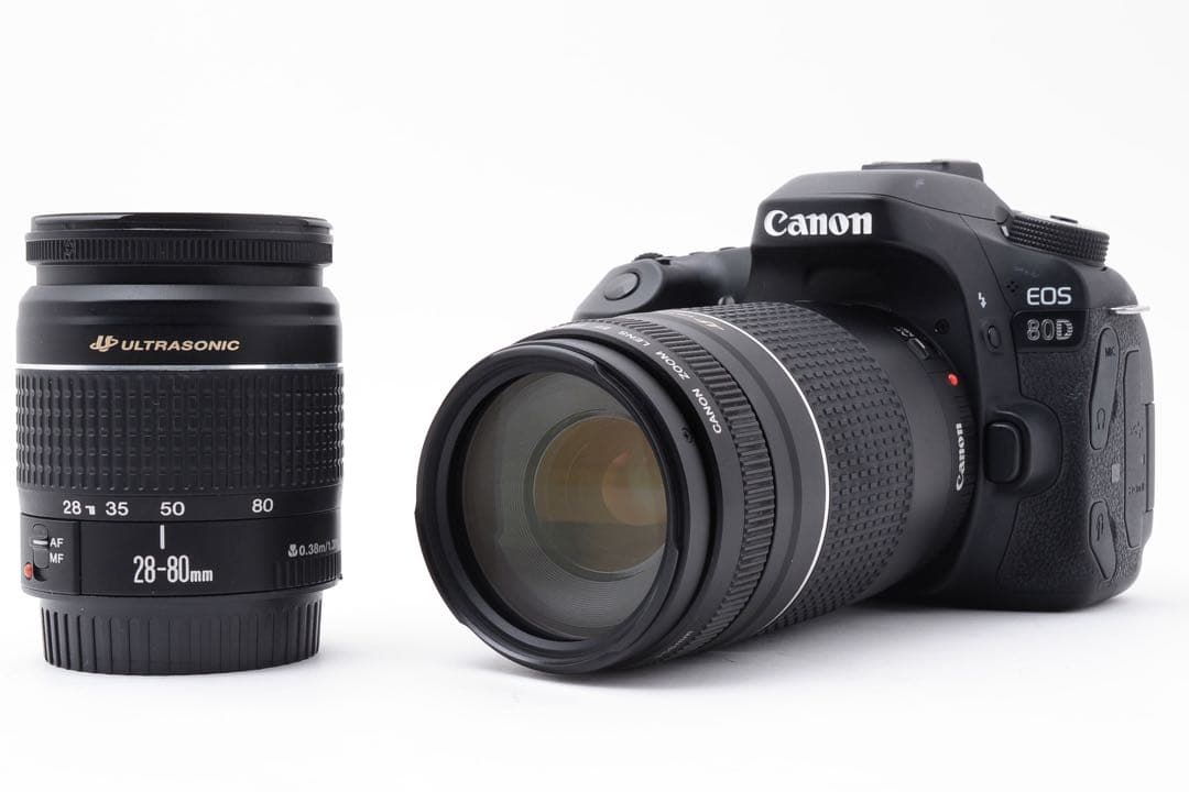 デジタル一眼レフカメラCanon EOS80D標準&望遠ダブルレンズセット
