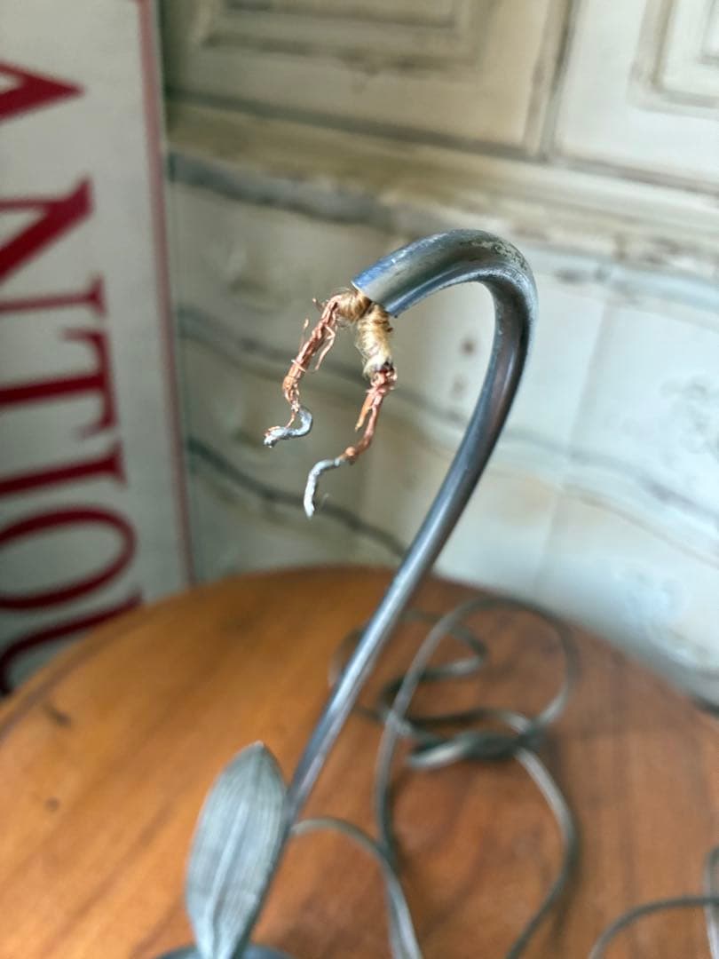 青柳アンティーク　デスク　ランプ　ベッドサイド卓上　ランプ　スズラン　レア