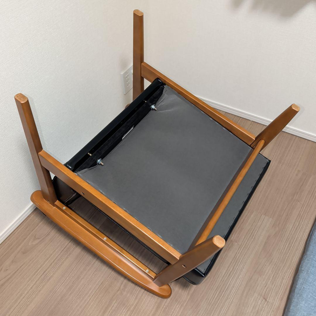 ※送料込み※美品【カリモク60】 Kチェア ソファ 1人掛け ブラック 合成皮革