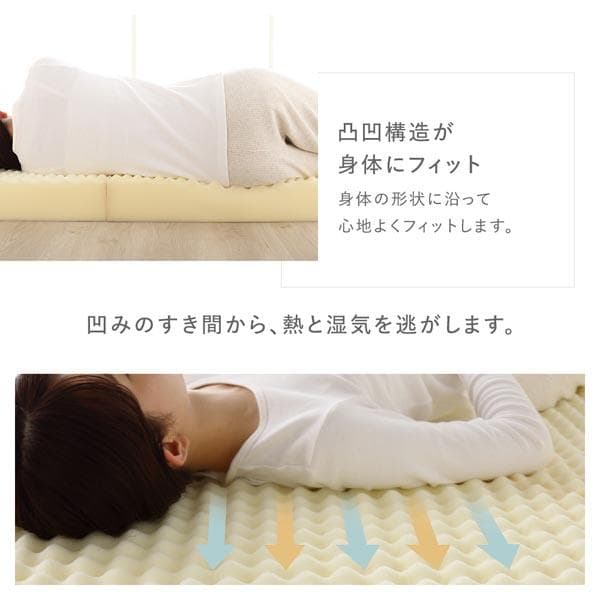 3つ折り マットレス 単品 セミダブル グレー 高反発 洗えるカバー 折りたたみ
