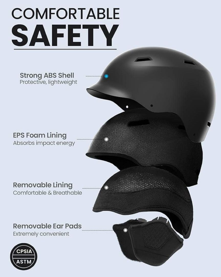 ✳️ OutdoorMaster スキーヘルメット スノーボードヘルメット S