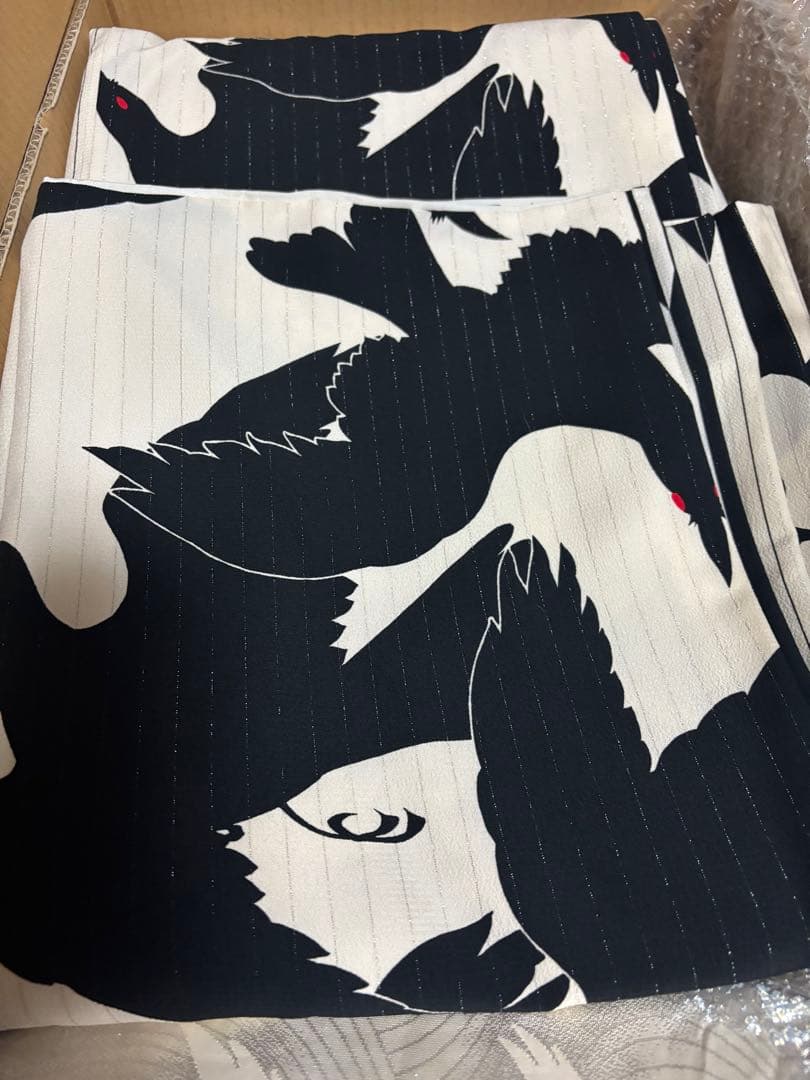 セール中‼️美品‼️成人式 振袖フルセット 白黒 鶴柄 和風