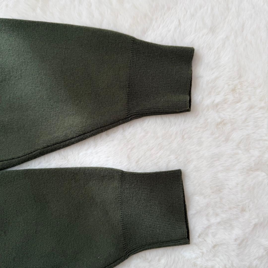 美品✨CABaN コットンカシミヤクルーネックプルオーバー ダークグリーン　M