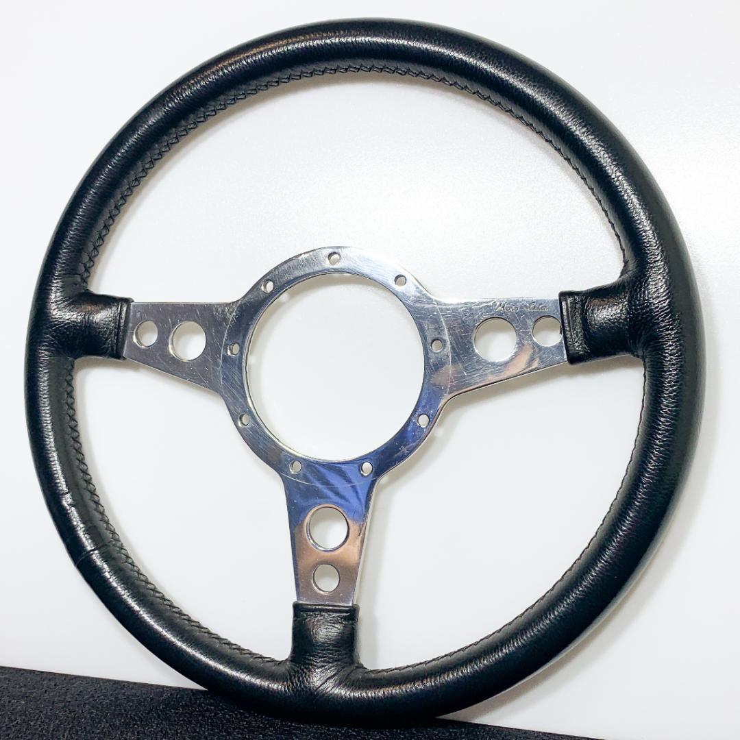 Moto-Lita モトリタ レザーステアリング フラットスポーク 美品 希少