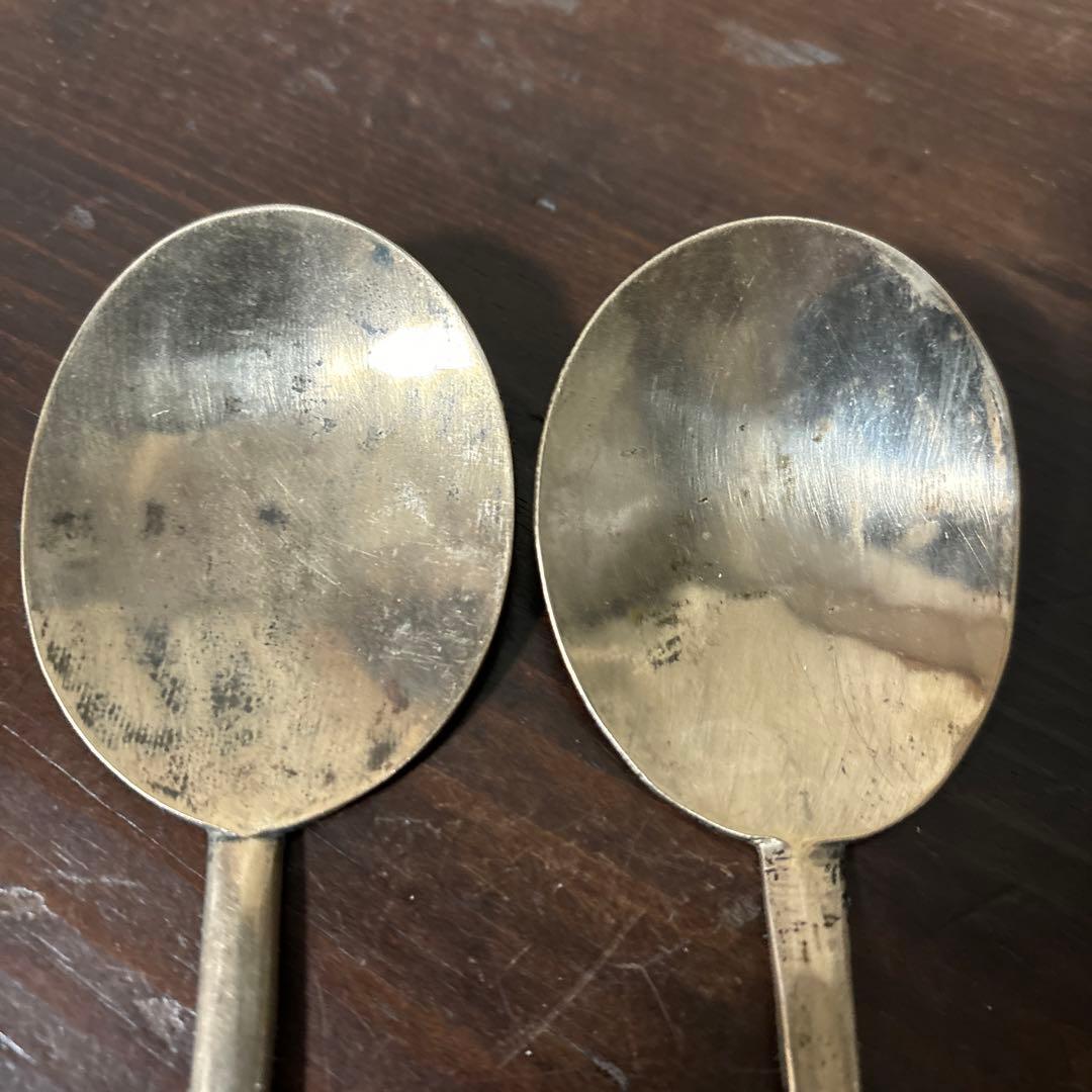 李朝スッカラ6点　(ar126)韓国スプーン.アンティーク.古道具.コウケンテツ