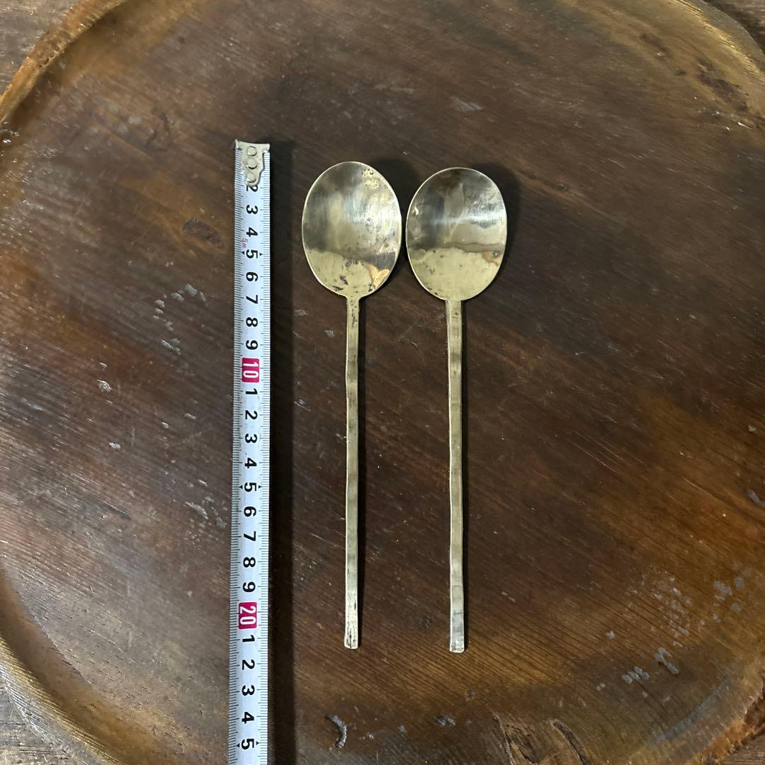 李朝スッカラ6点　(ar126)韓国スプーン.アンティーク.古道具.コウケンテツ