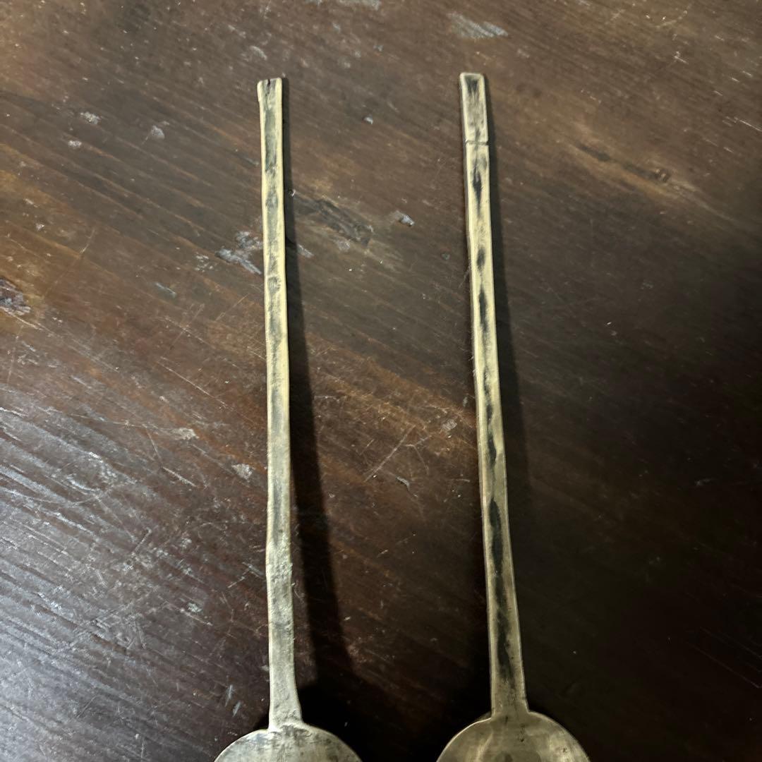 李朝スッカラ6点　(ar126)韓国スプーン.アンティーク.古道具.コウケンテツ