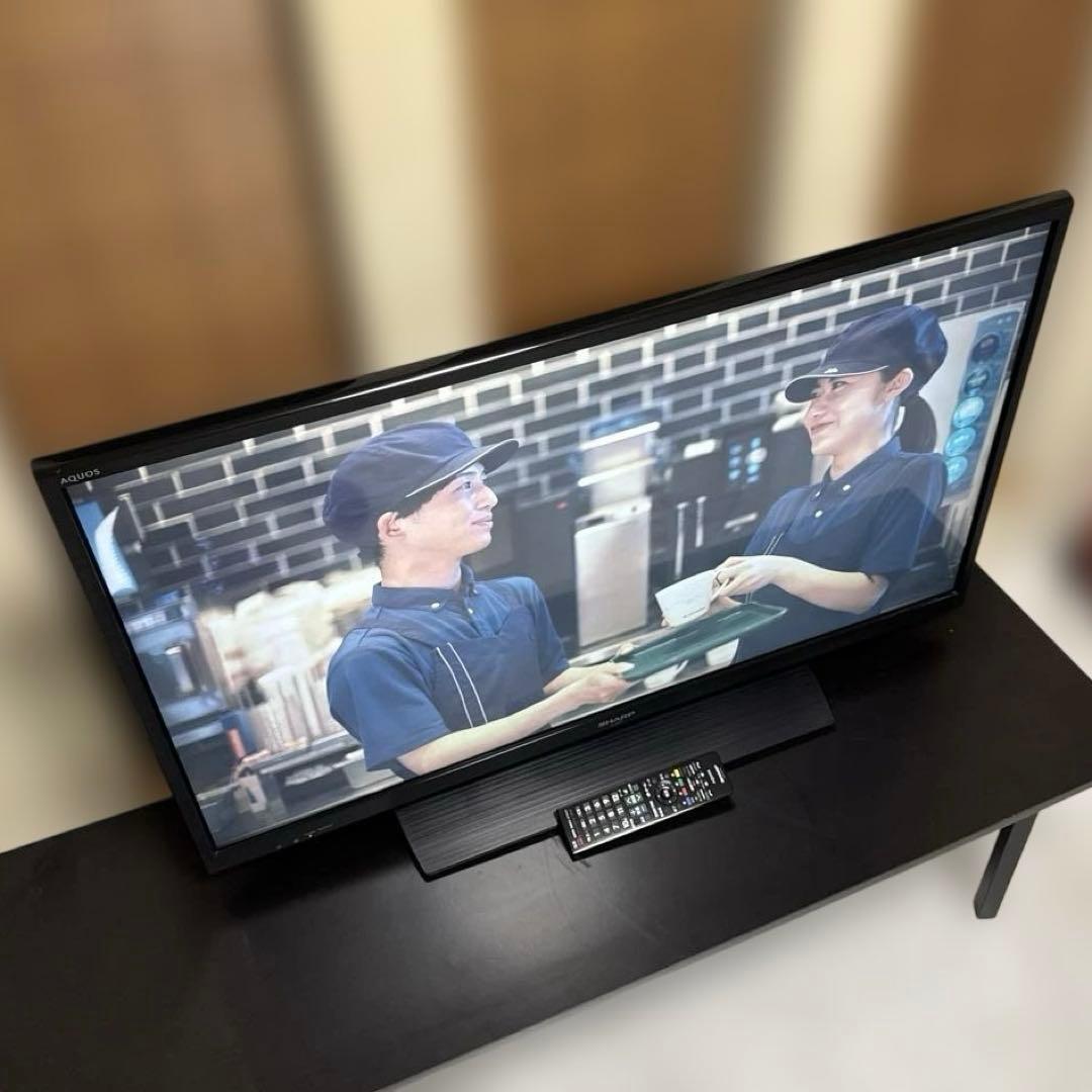 美品 SHARP AQUOS 40V型 液晶テレビ 木目調デザイン 外付機器対応