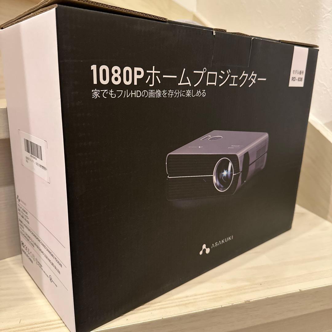 【新品・未使用】ASAKUKI プロジェクター 家庭用 4K対応 天井投影可能