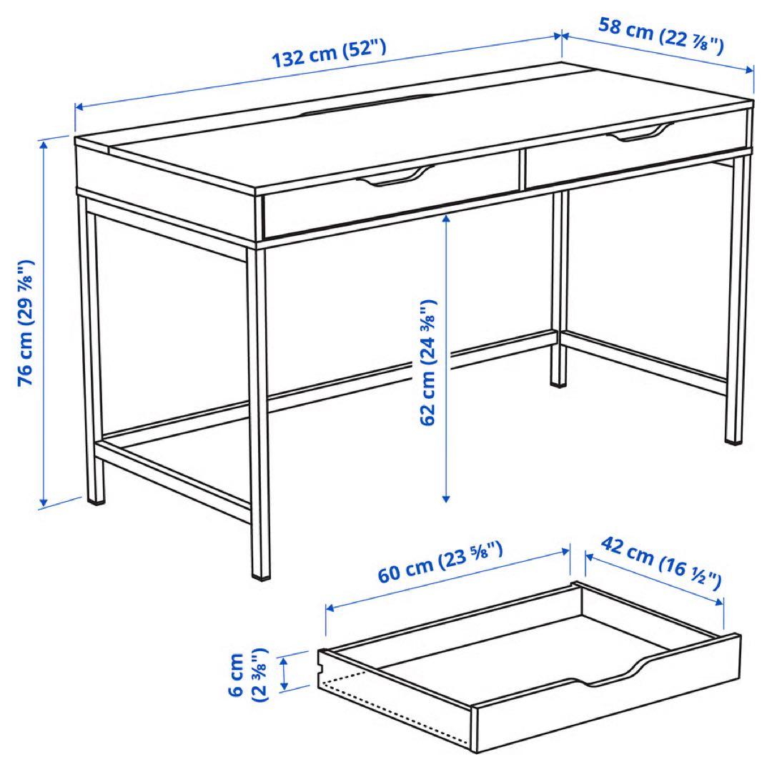 【直接引取のみ】IKEA デスク ALEX ダークグレー