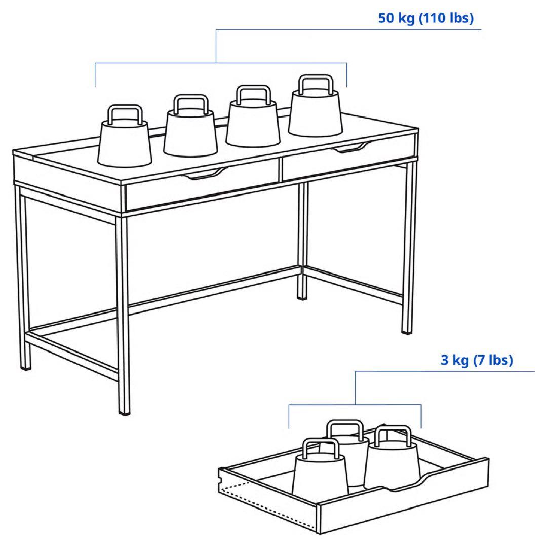 【直接引取のみ】IKEA デスク ALEX ダークグレー