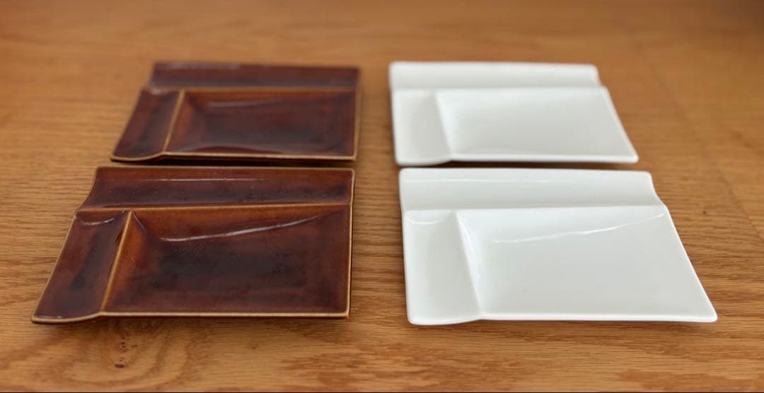 miyama 箸置き付仕切り小皿 イゾラ　パレットプレート　8枚セット　日本製