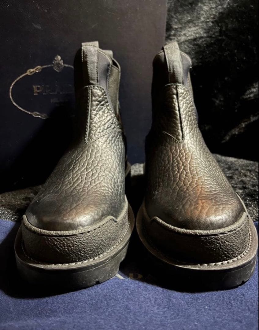 PRADA ブラック サイドゴアブーツ