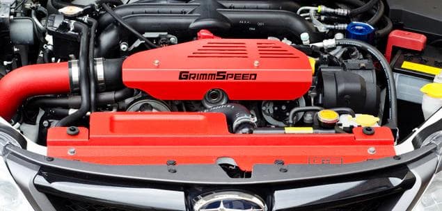 GrimmSpeed プーリーカバー 赤　スバルWRX VAB/GRB/GVB