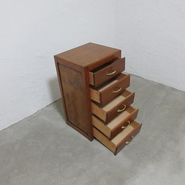 イギリス ビンテージ 家具 サイドチェスト 5段ドロワーズ 英国 6101e