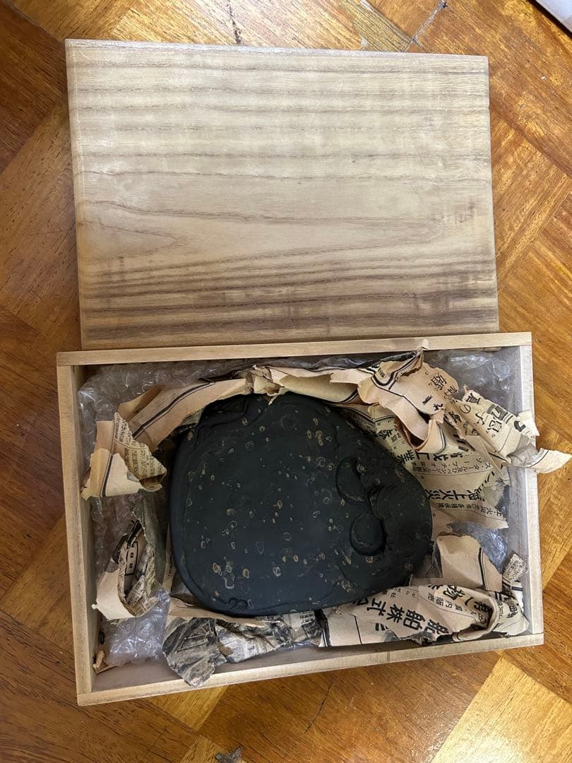 【希少品】清時代　中国古美術 文房具 古歙州金星龍頭硯