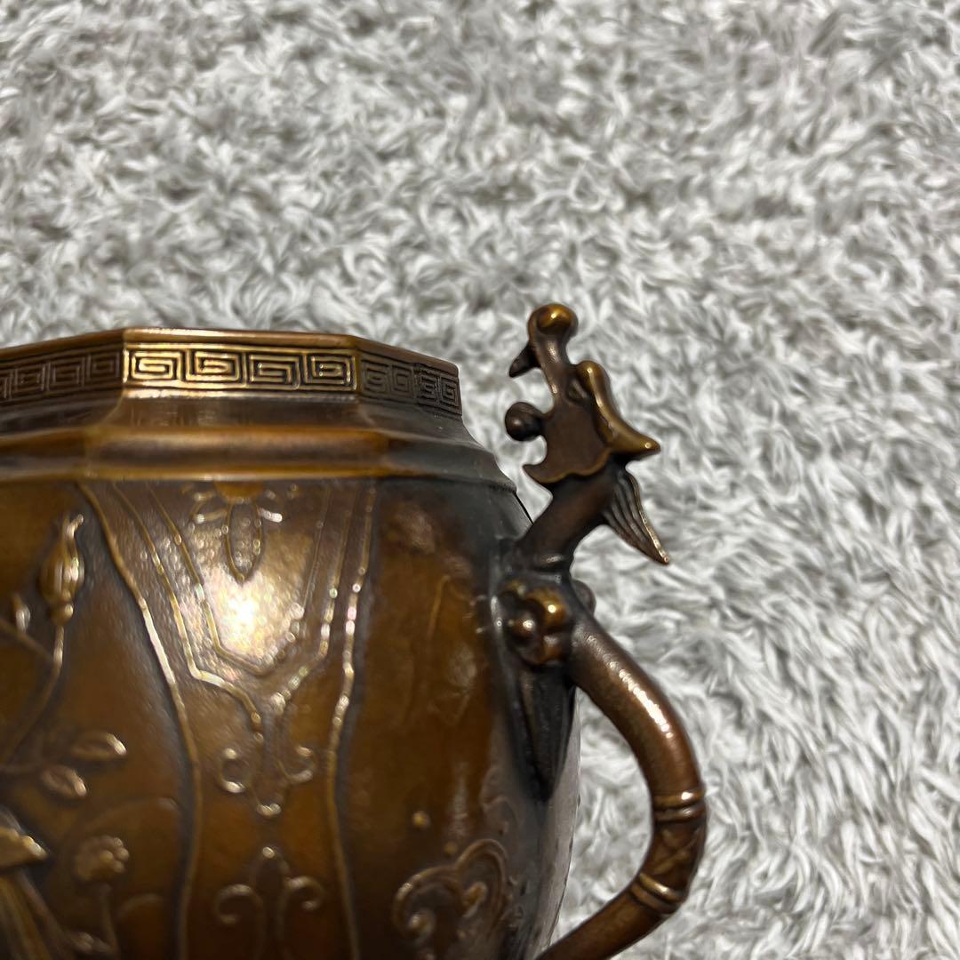 高岡銅器 香炉 蝋型鋳物　大峰作