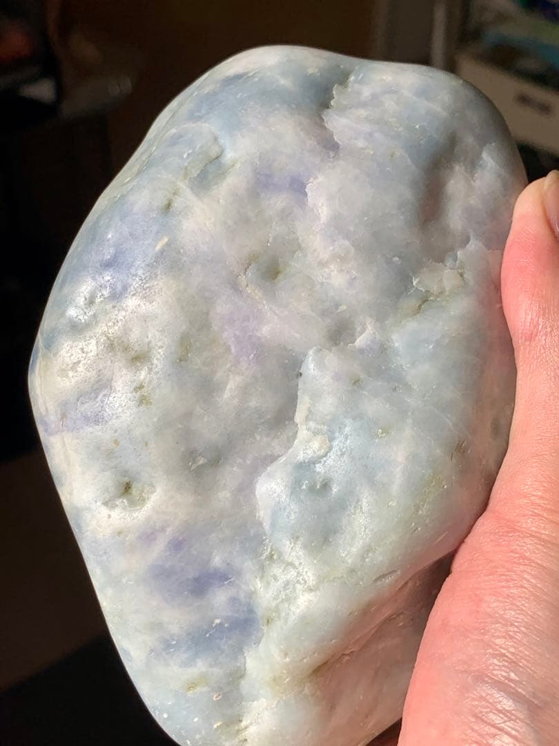 海翡翠　海石　糸魚川ラベンダー翡翠　原石　青紫ひすい　水石　根付　国産鉱物標本