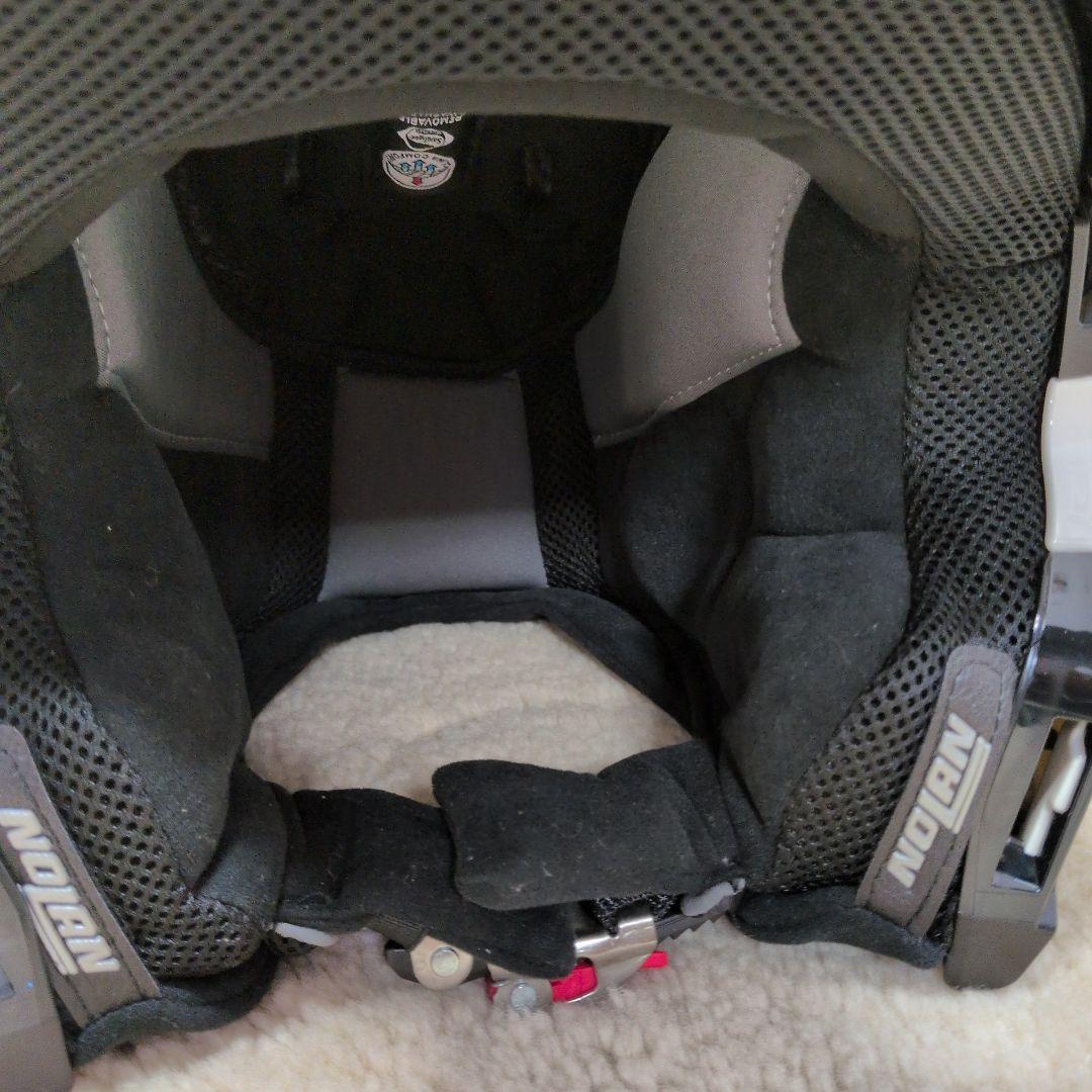 鑑賞用【美品】NOLAN NXX フルフェイスヘルメット ホワイト/ブラック