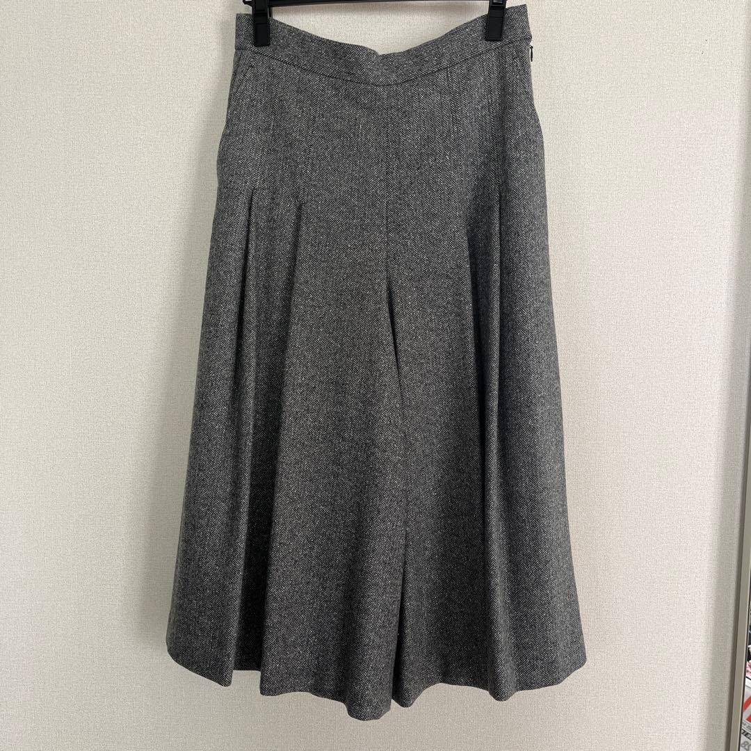 23区　44サイズ　シルクネップヘリンボーン ガウチョ パンツ