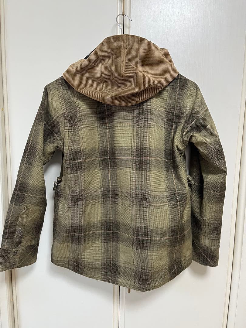カーキ系チェック フード付き SCAPE S/M 上下セット