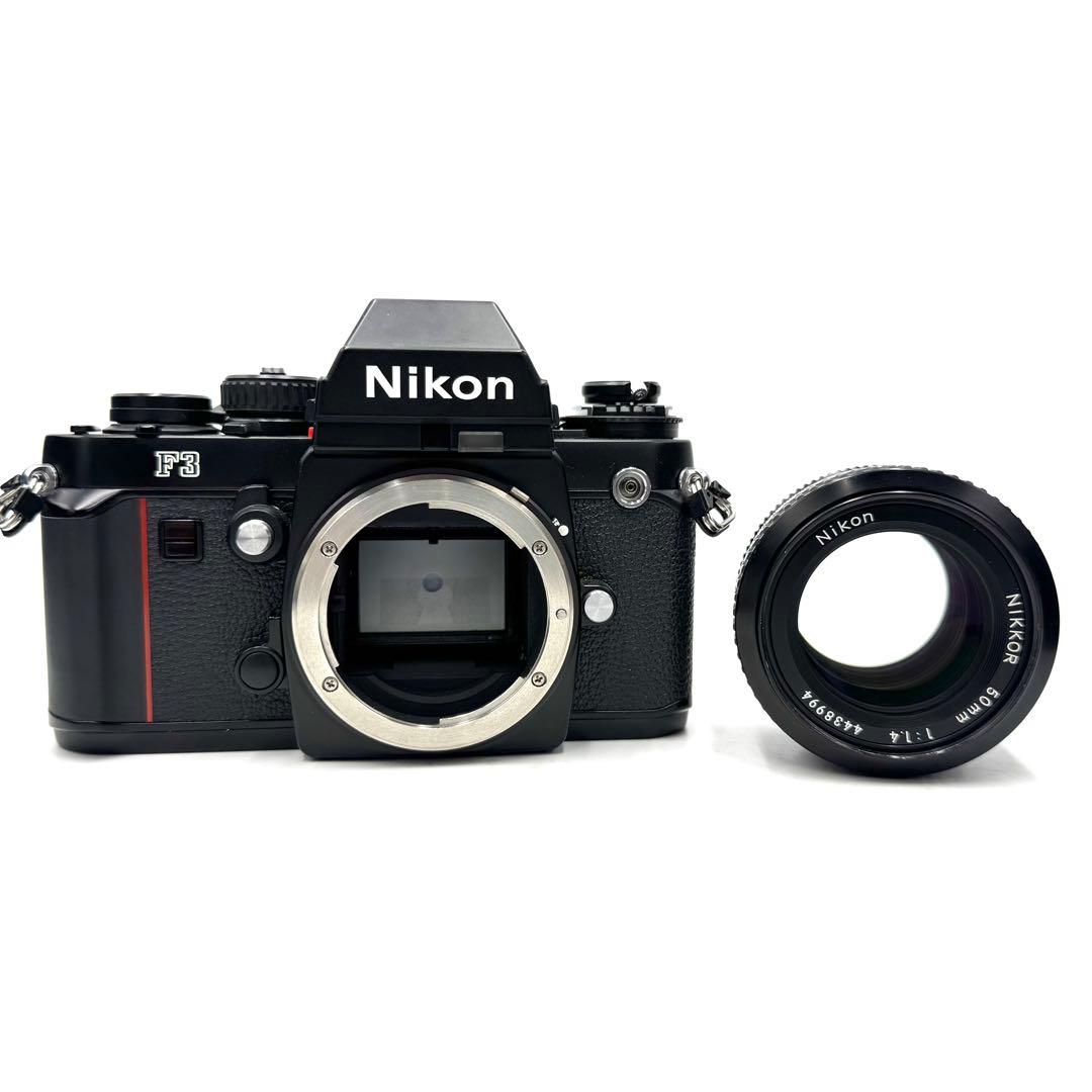 美品 Nikon F3 単焦点レンズ付き 50mm フィルムカメラ