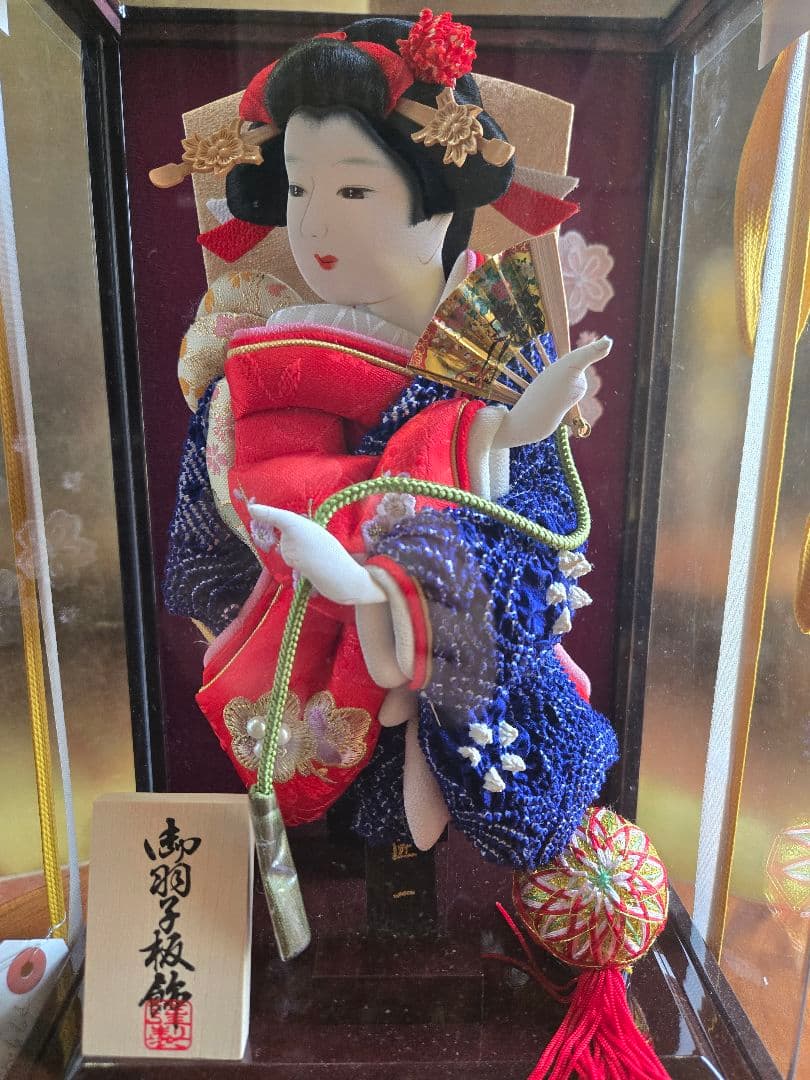 【展示品限り】正月飾り　羽子板　ケース飾り　※閉店セール　H13