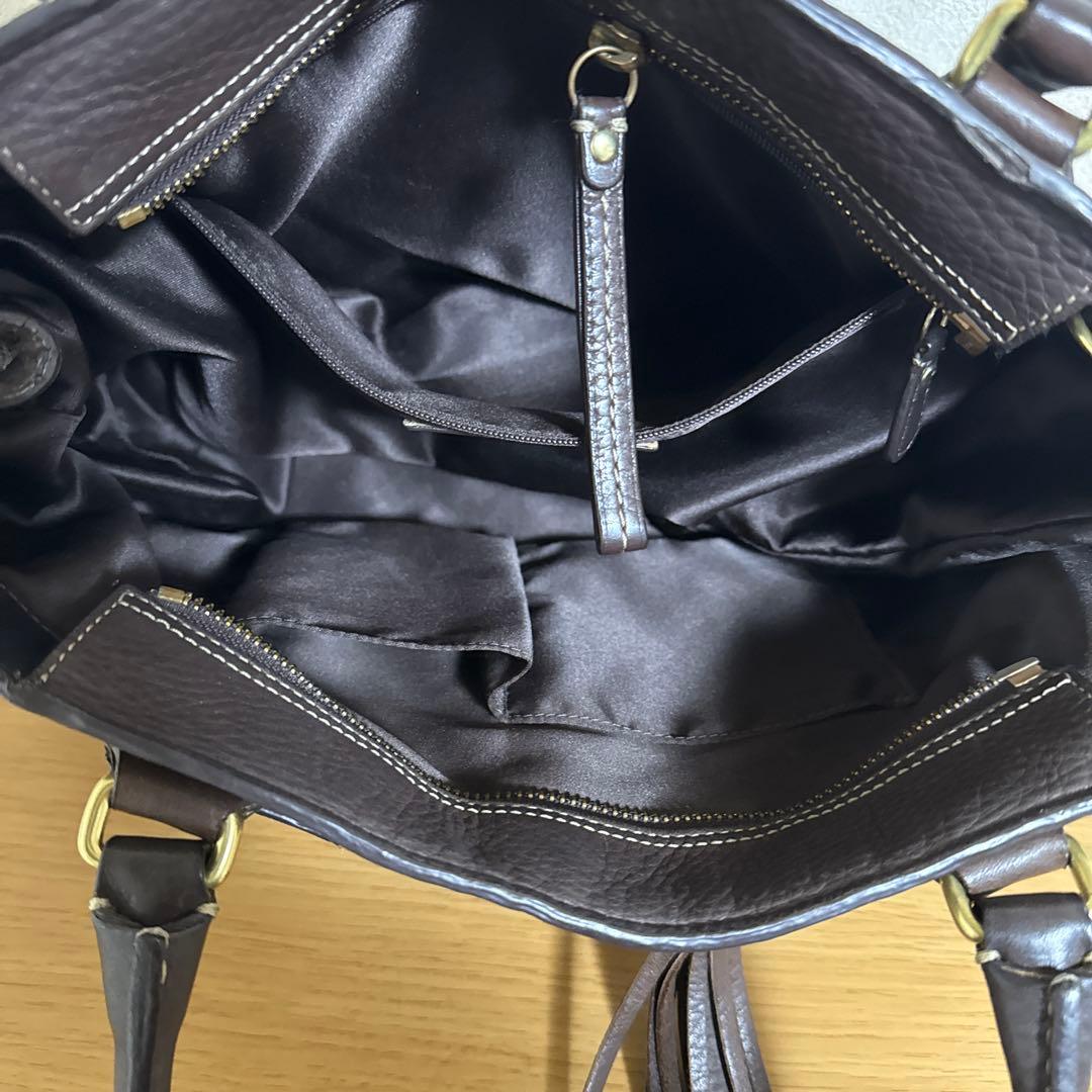 COACH コーチ　トート　ハンドバッグ キャリーオール レザー ブラウン　A4